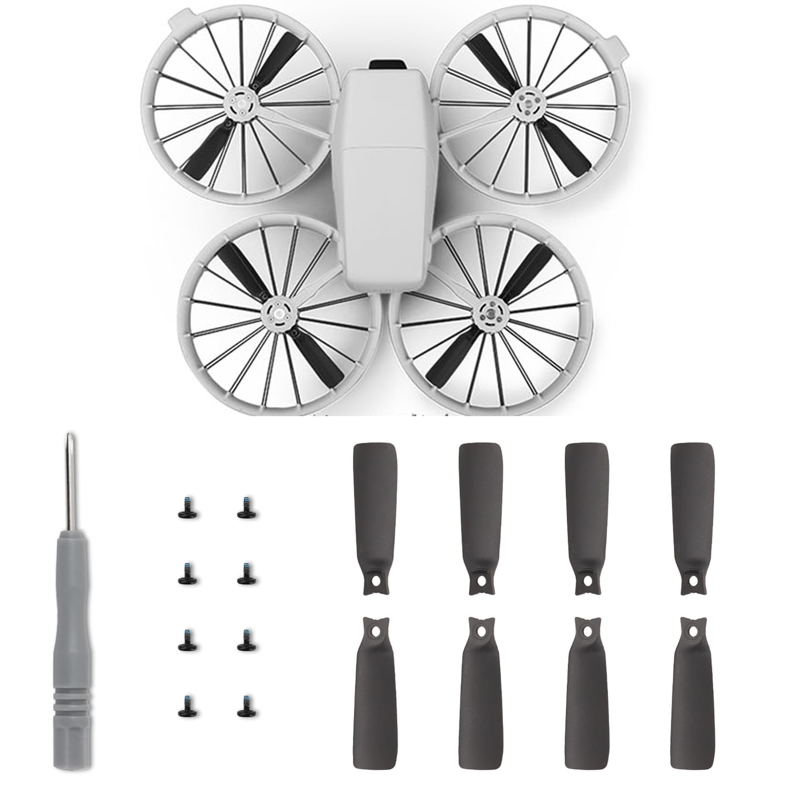 IJYHZKE 8pcs Flip Propellers Blades Props for DJI Flip Replacement Quick Release Wing Blade Drone Propellers Spare Parts (Black)