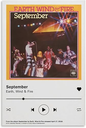 MALOOS Póster de lienzo con diseño de Tierra, viento y fuego de septiembre, pintura decorativa para pared, sala de estar, dormitorio, decoración,