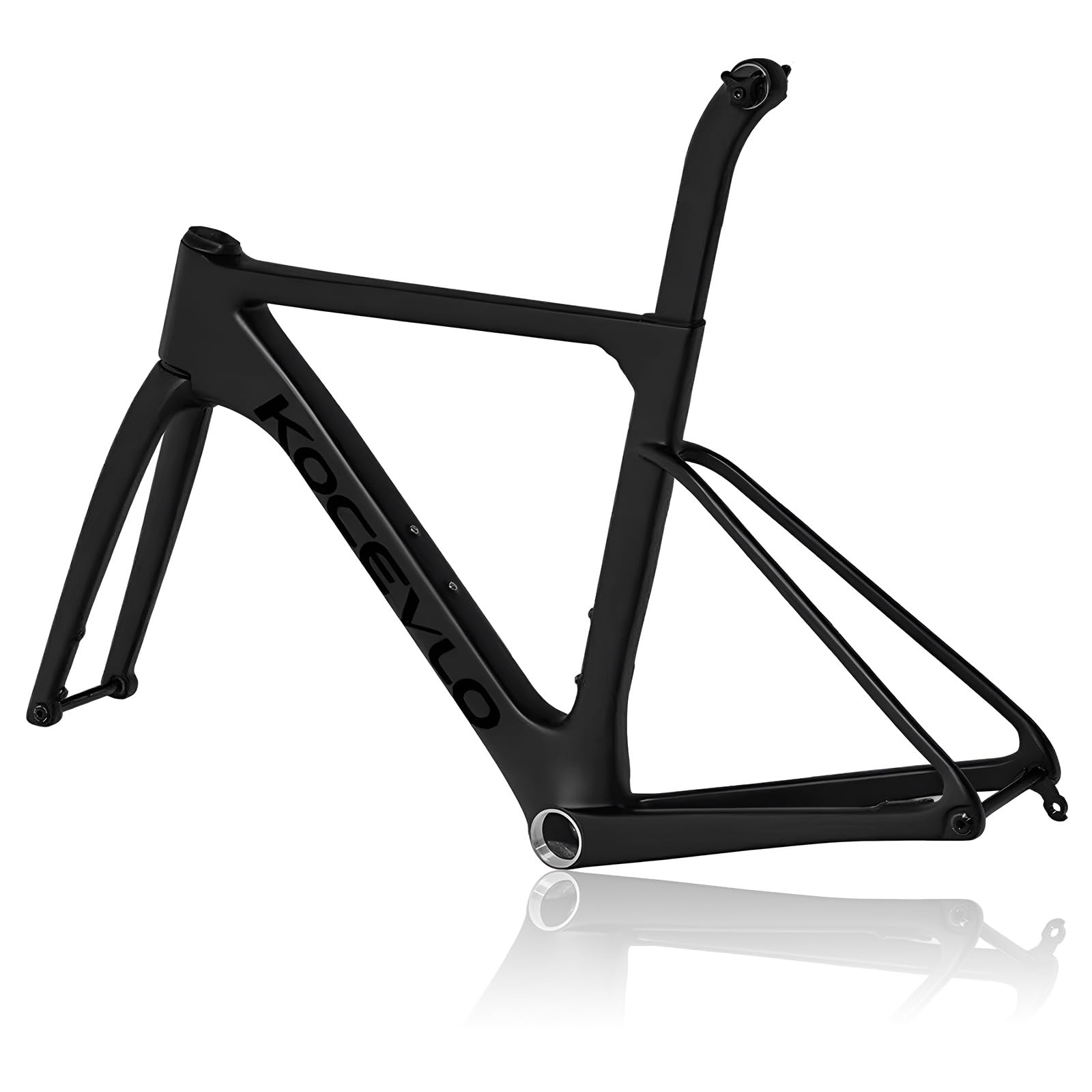 Rama roweru szosowego 44/47/50/53/56 cm włókno węglowe 700C z hamulcami tarczowymi, przelotowy, wiatroszczelny i wewnętrzny kabel w widelcu