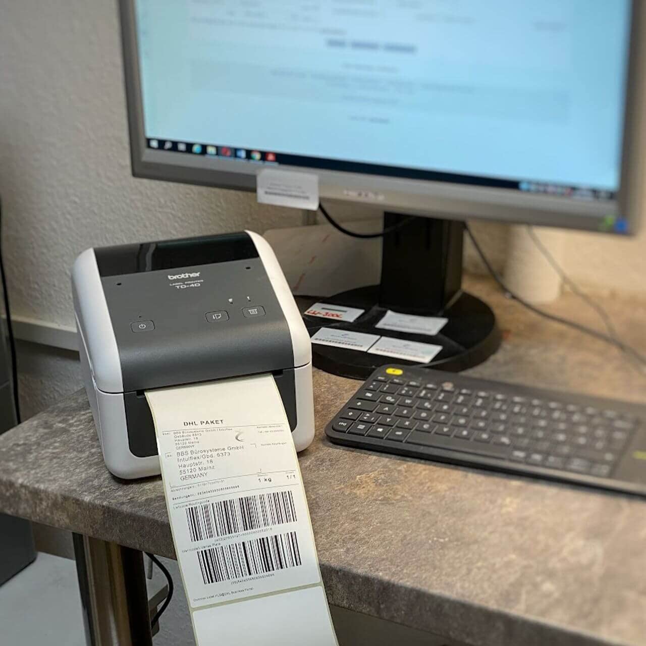 Printation Versandetiketten 103 x 199 mm weiß DHL DPD GLS UPS 1500 Thermoetiketten 6 Rollen Thermodirekt permanent Paketaufkleber