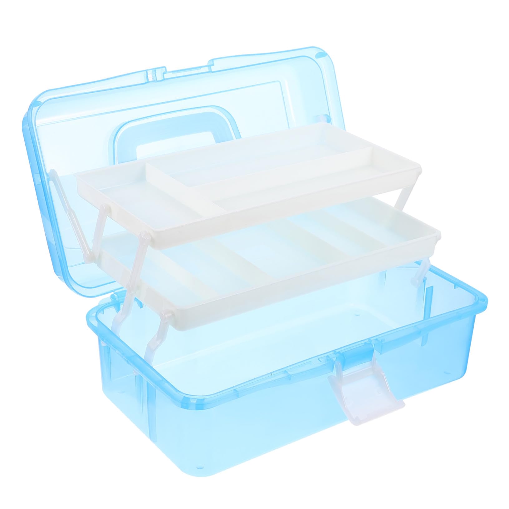 Rangement plastique bleu à 3 couches pour protéger et transporter vos outils légers