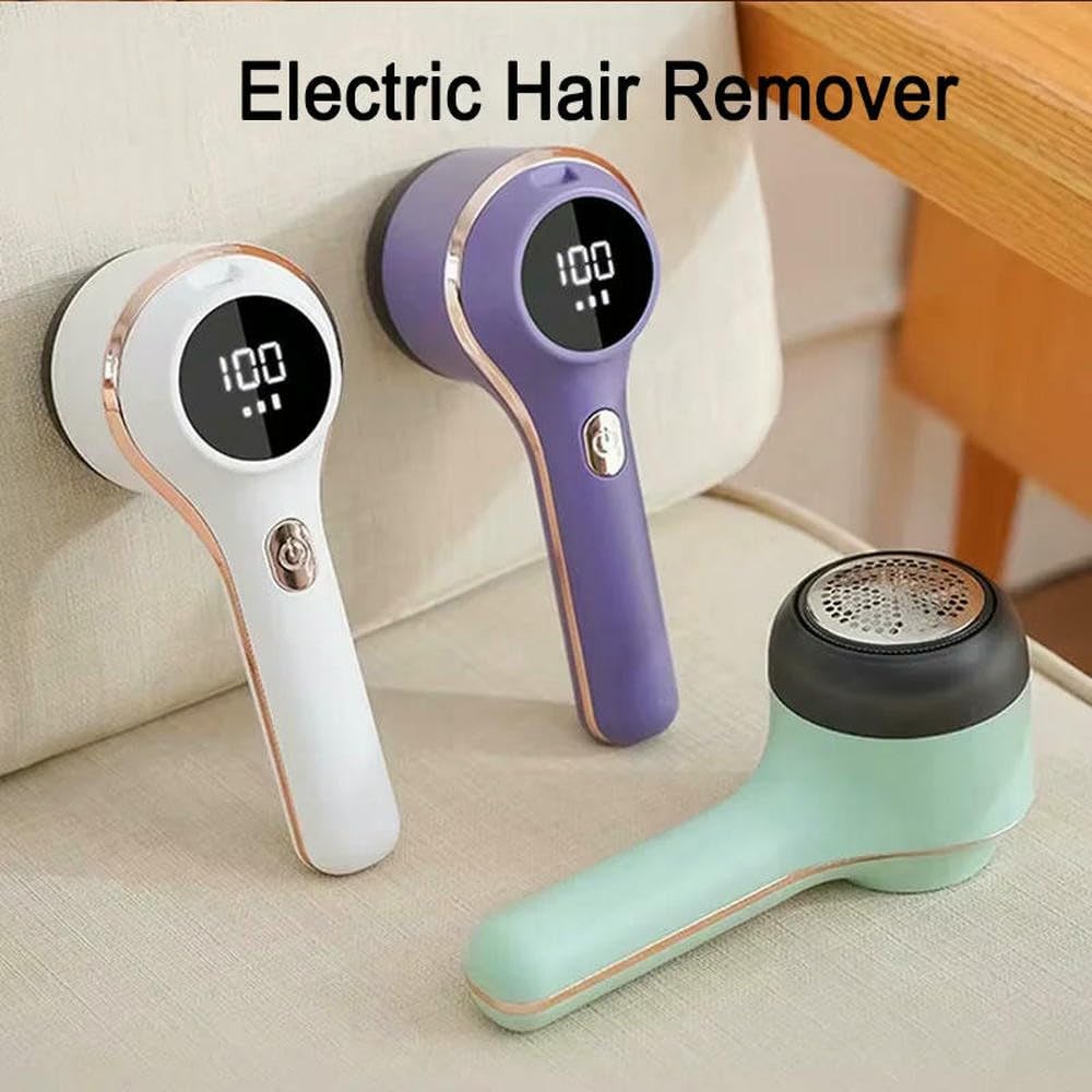 Quitapelusas eléctrico JJDFW con LED Digital Recargable para Ropa, suéteres, Telas y más.