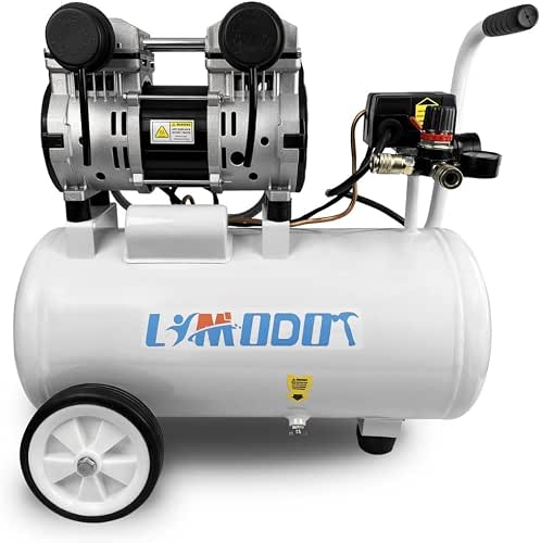 Portable Quiet Air Compressor, 8-Gallon Aluminum Tank, 68 dB |