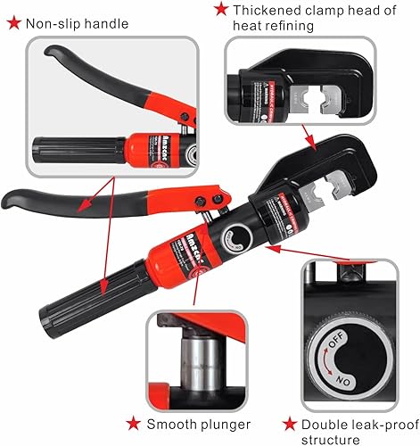 Miniatura 5 de AMZCNC Herramienta hidráulica de mano para accesorios de barandilla de cable de acero inoxidable para cable de 1/16" 1/8" 3/16" - Herramienta de