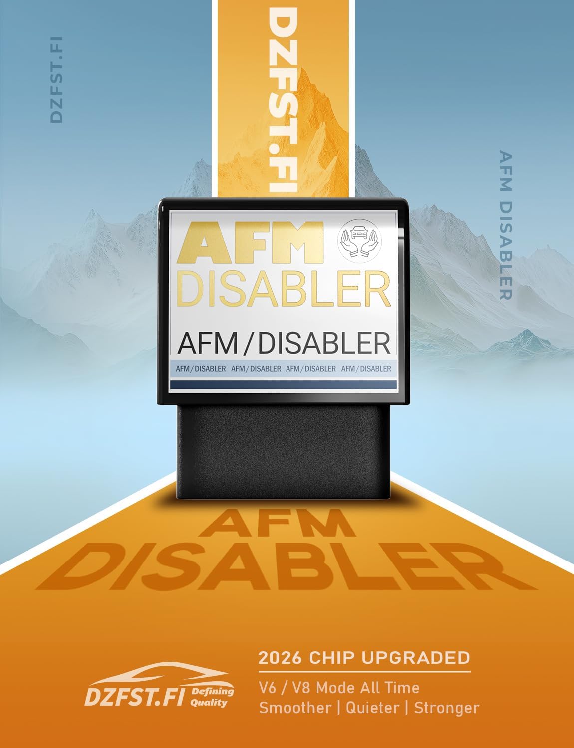 AFM Disabler Active Fuel Management Compatible with Chevrolet Silverado 1500 V8 5.3L 2010-2018 Models and Trucks, SUVs with GM V6 V8 Engines,Gold