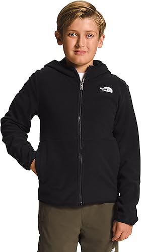 THE NORTH FACE Teen Glacier - Forro polar con capucha y cremallera completa para niños