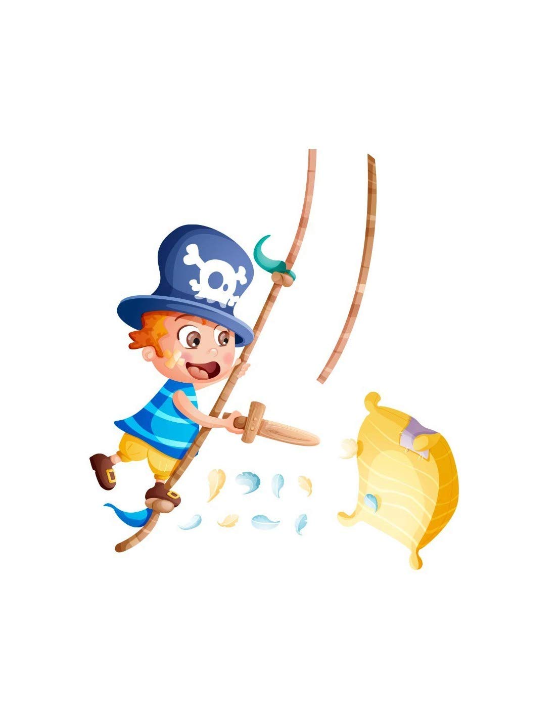Sticker pirate Hugo pour chambre d'enfant : créez un coin aventure