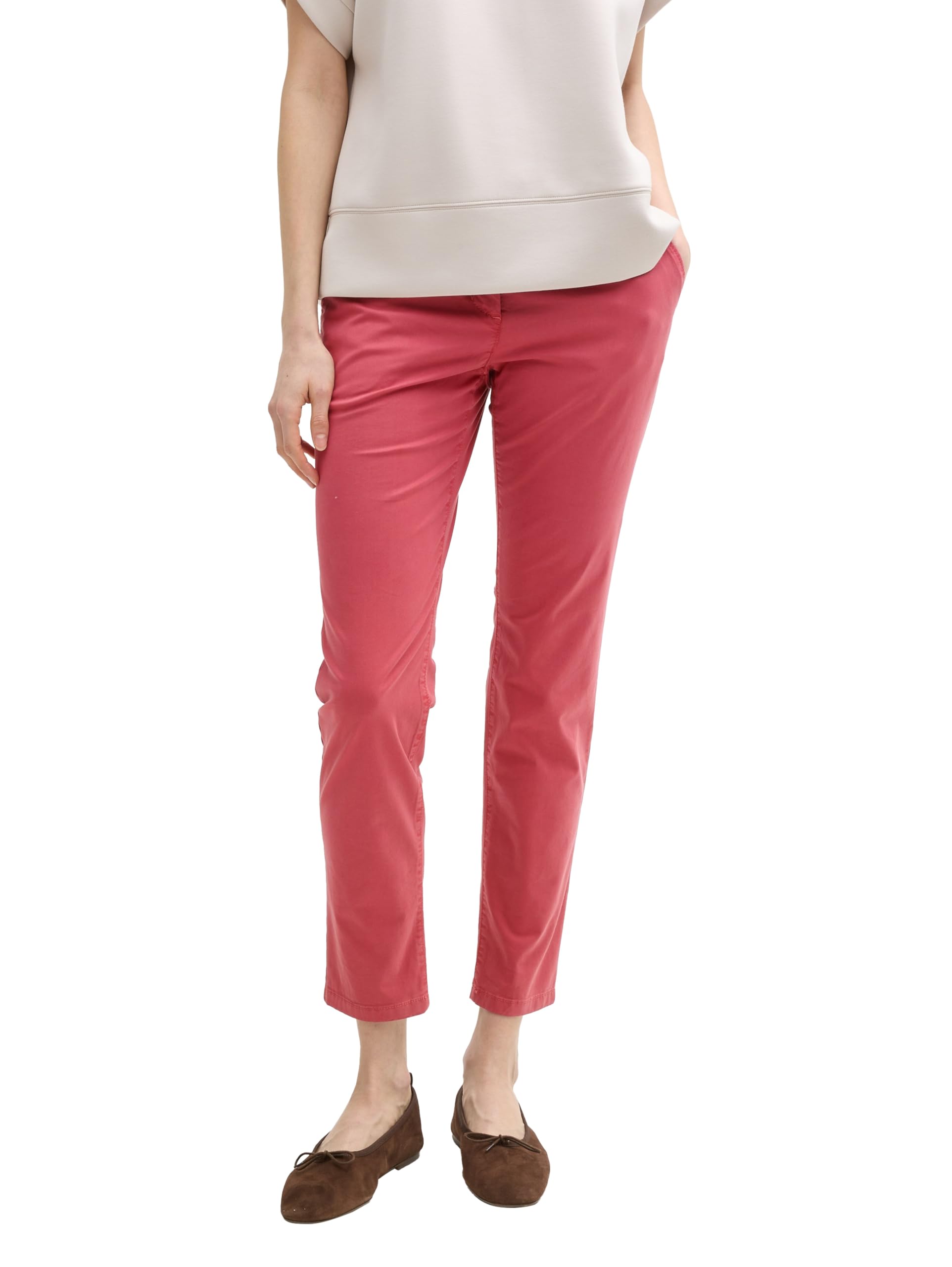 Tom Tailor Damen Slim Chino Hose mit Gürtel