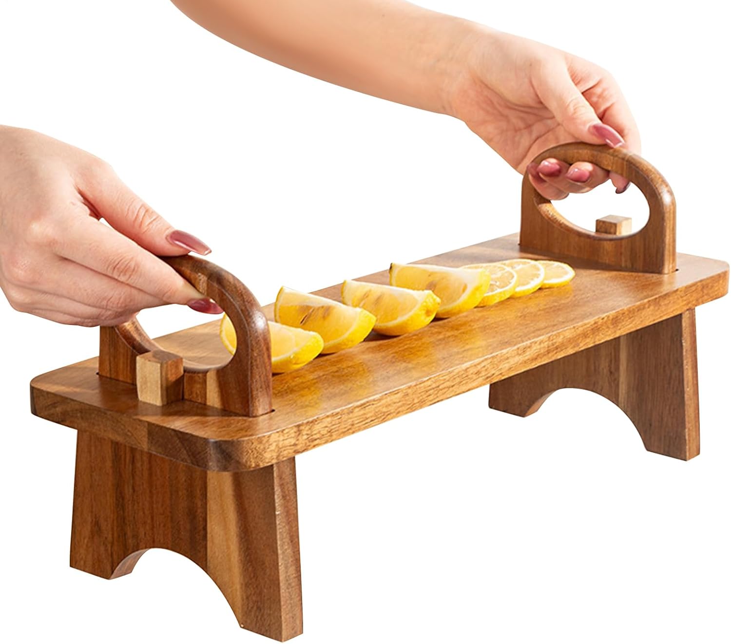 Genérico Wooden Serving Trays – Rustic Riser Rack for Cupcake Display – Food Trays, for Desserts, Weddings, Buffets and Receptions