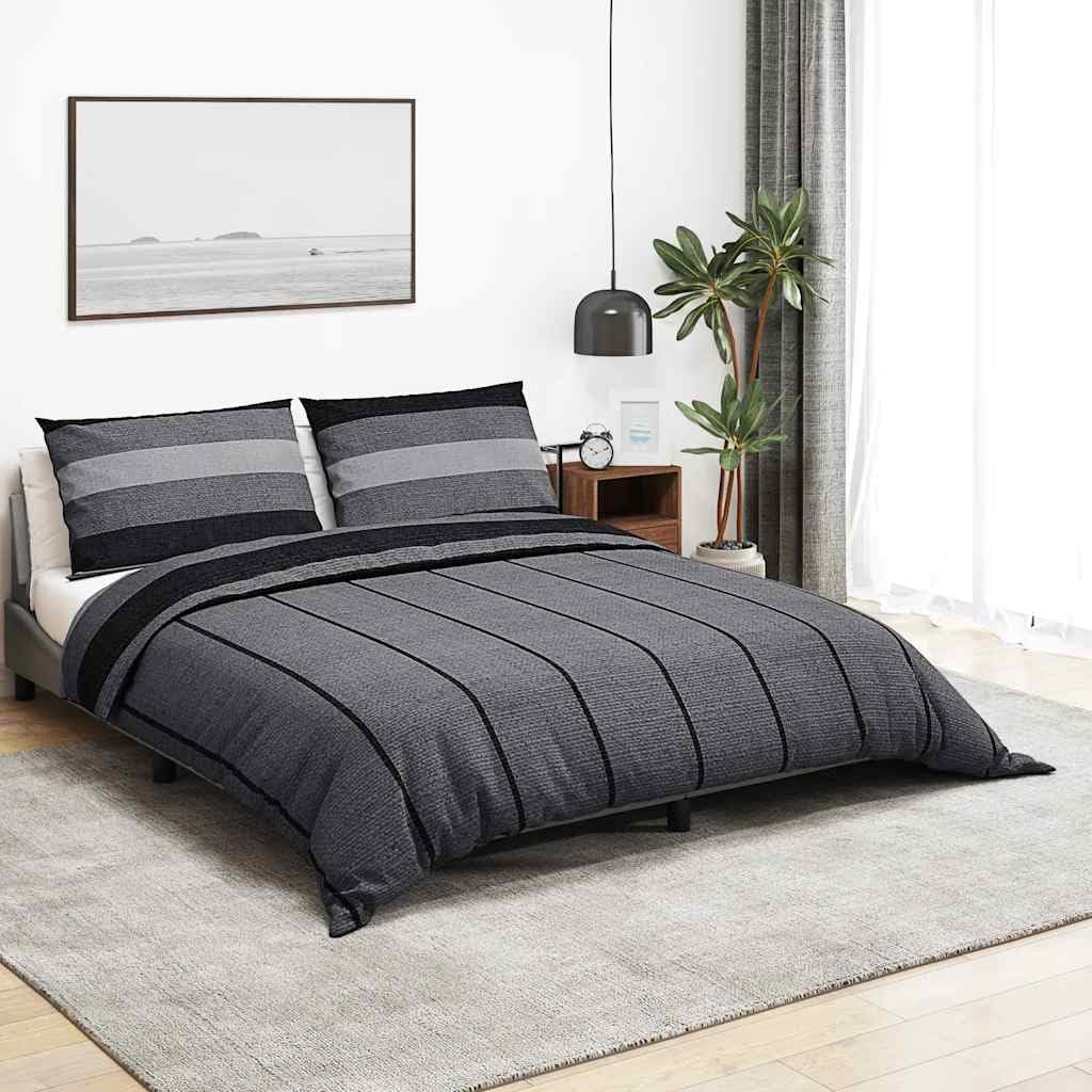 Linge de lit en coton infroissable gris foncé pour en finir avec le repassage fastidieux