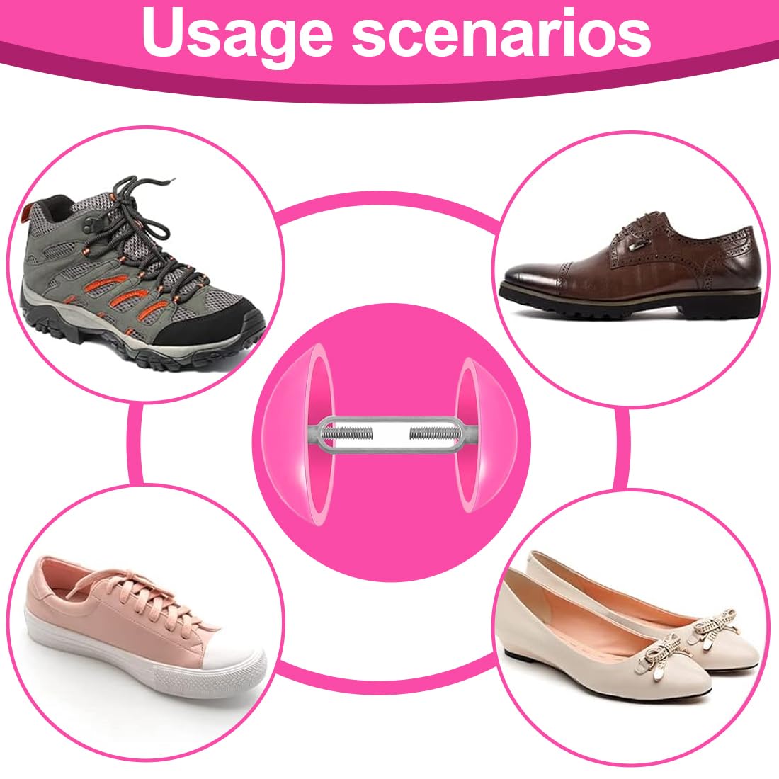 2 Pcs Estirador de Zapatos Antideslizante Ajustable, Ligero y Portátil, Horma Para Zapatos de Cuero, Botas, Tacones Altos, Zapatillas de Deporte, Ensanchador de Hormas para Botas (7-12 cm)