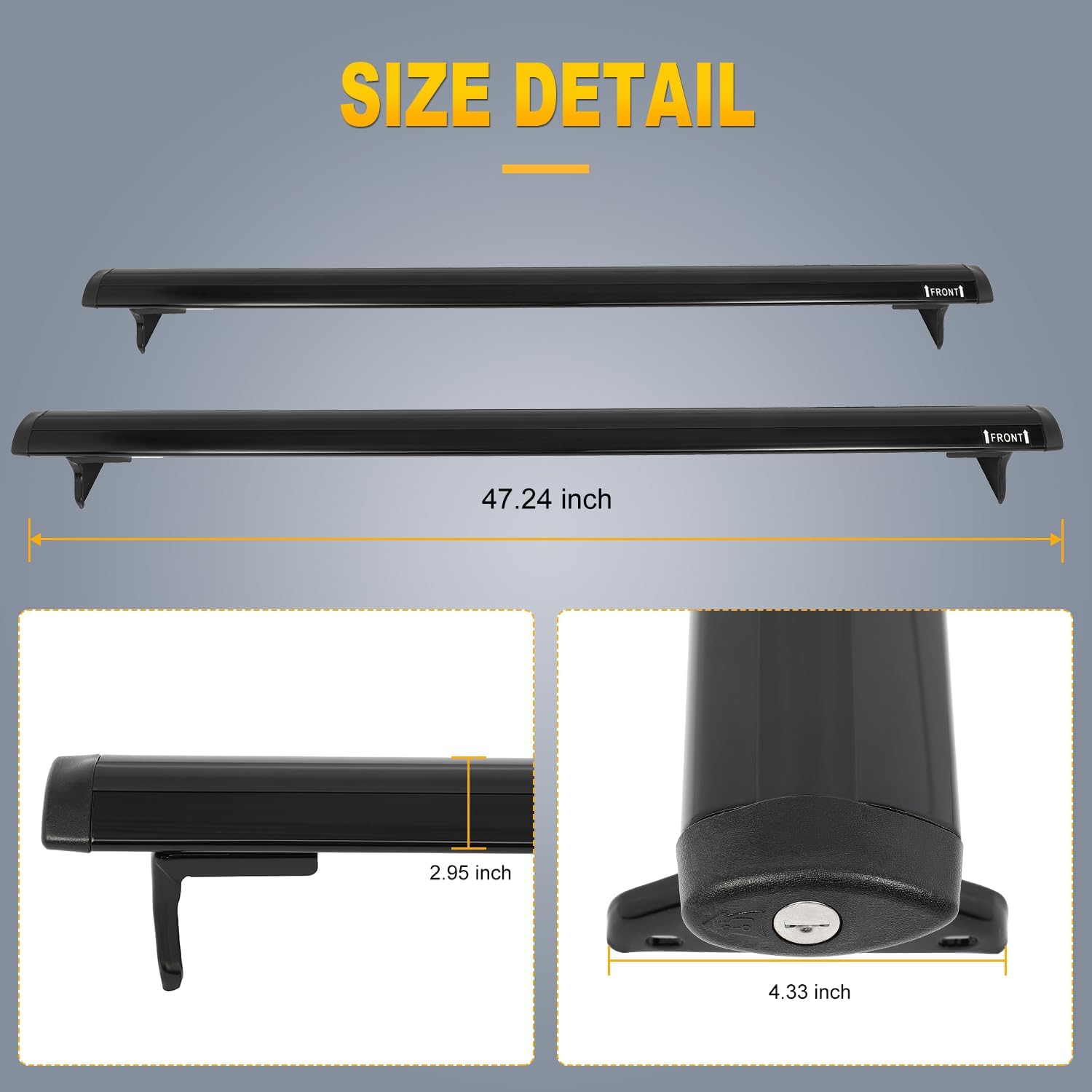 OCPTY Roof Rack Cross Bars for Jeep Compass 2011-2016 Luggage Racks Rooftop Cargo Carrier Bag Luggage Kayak Canoe Bike Snowboard Skiboard