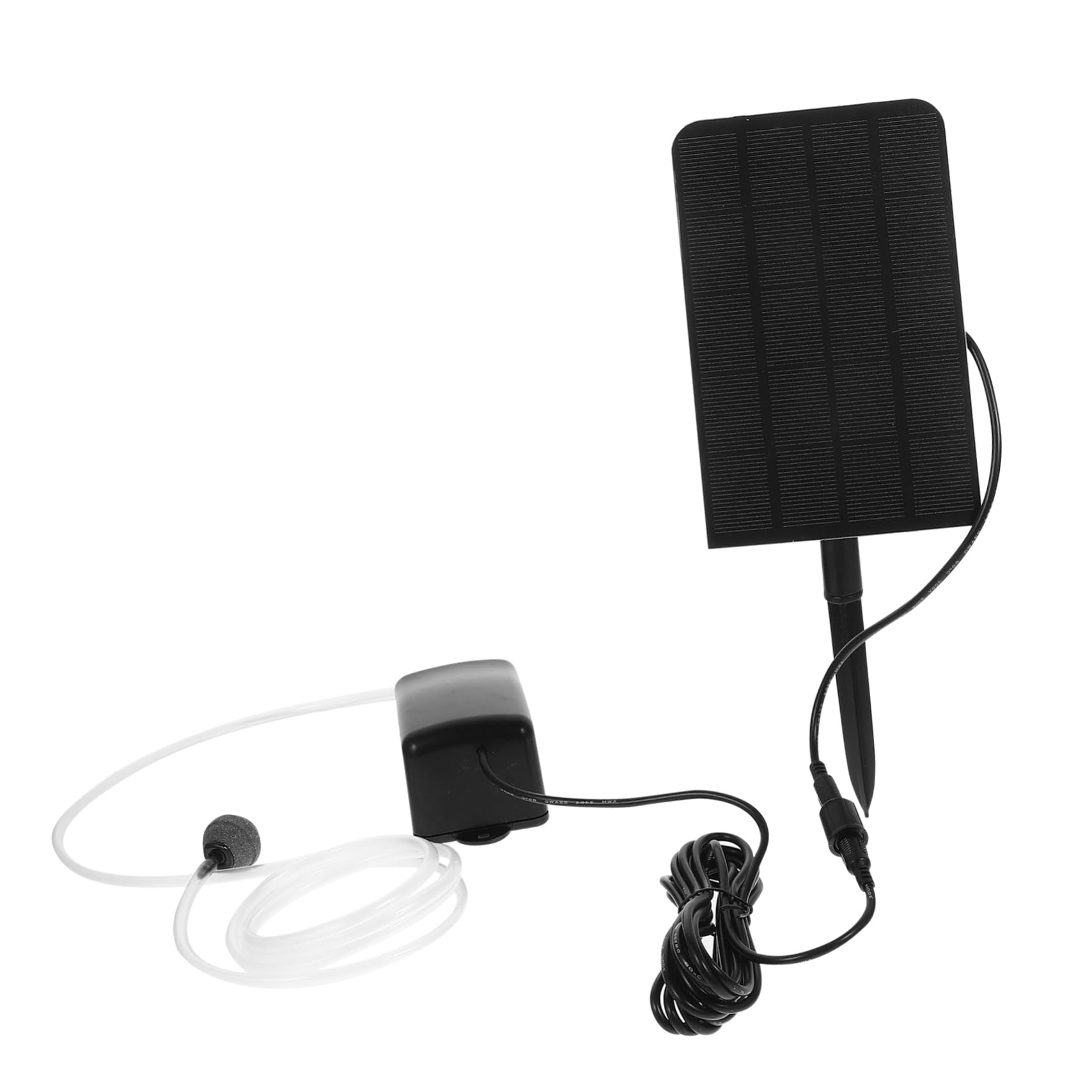 HEMOTON 2 Pezzi Pompa ad solare di pompaggio solare pompa solare dell'acquario portatile aeratore per acquari pompa di aerazione solare cristallo di silicio