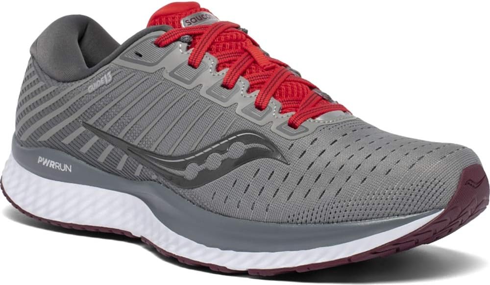 Saucony Men's Running/Jogging Shoe, 46.5 EU 11.5 Alloy/Red