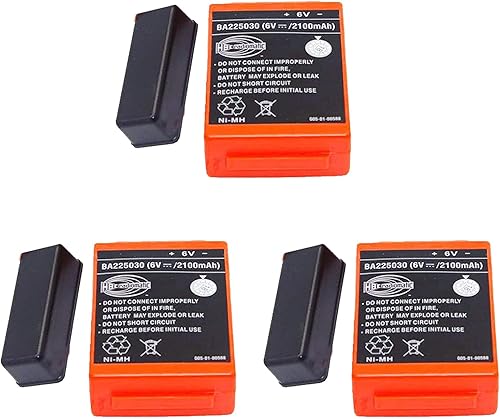 Miniatura 1 de BAOBUTE BA225030 BA225030 6V 2100mAh Batería recargable HBC Radiomatic Battery BA225030 para grúa HBC Control remoto Bomba Batería de camión