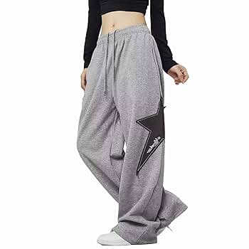 Amazon.com: Female Star Printed Sports Pants Y2K Drawstring