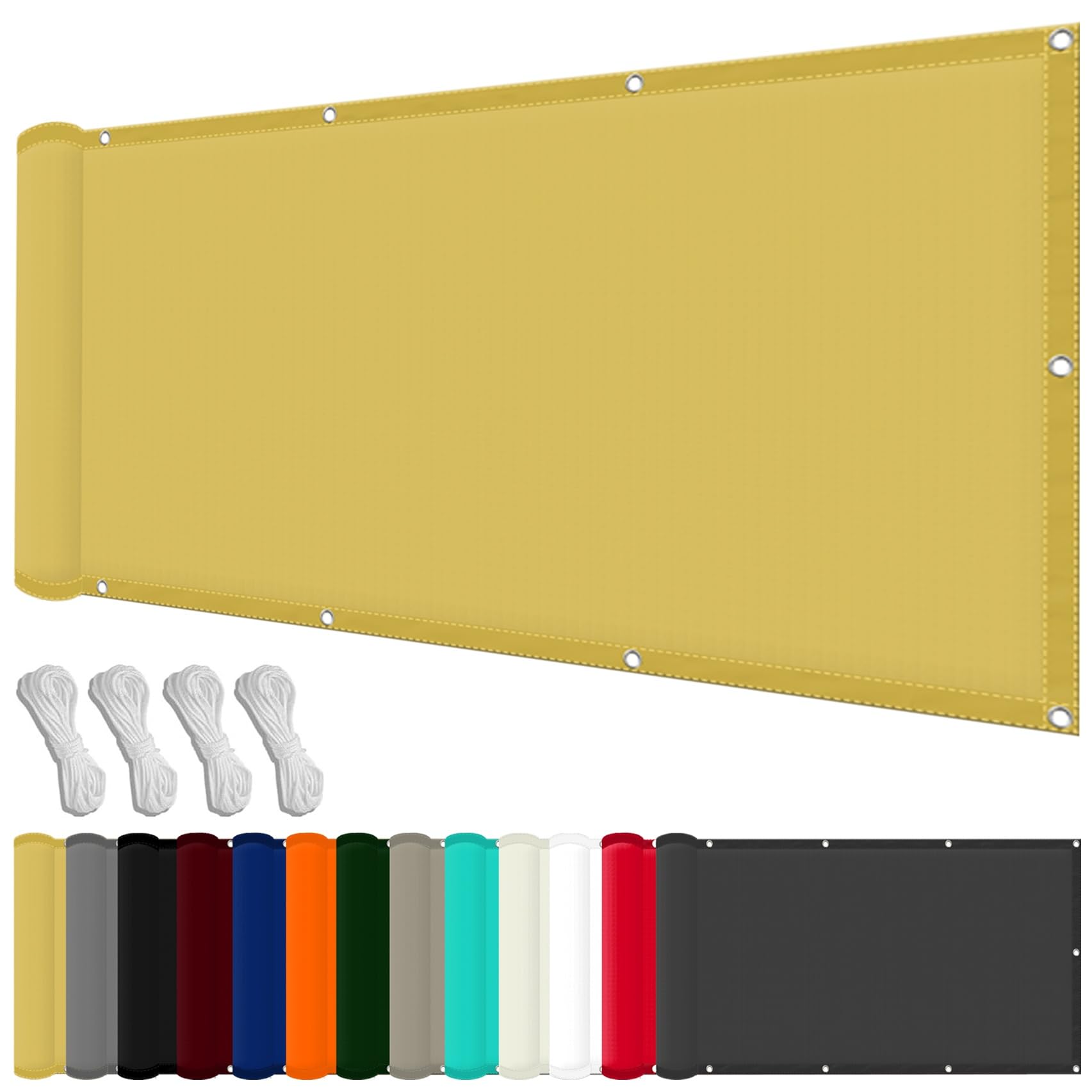 Filet d'ombrage protection UV 98% imperméable contre la chaleur du balcon