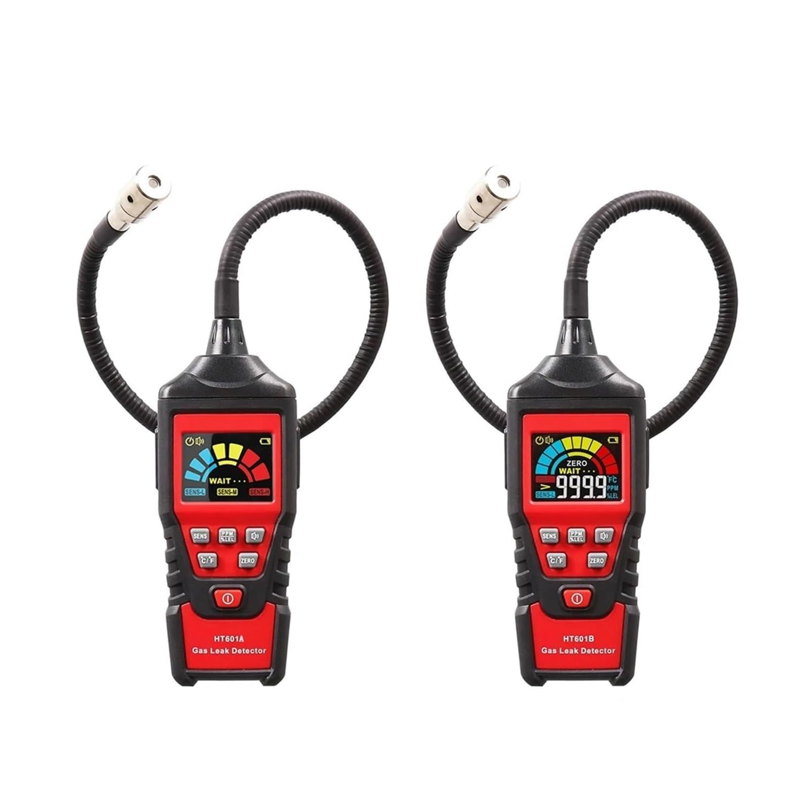 monitor di co2, Rilevatore Di Gas Per Perdite HT601A HT601B 0 1000 Ppm Allarme Sonoro E Display Metano Naturale Infiammabile Per Lavoro Casa per casa, ufficio, auto(Ht601b)