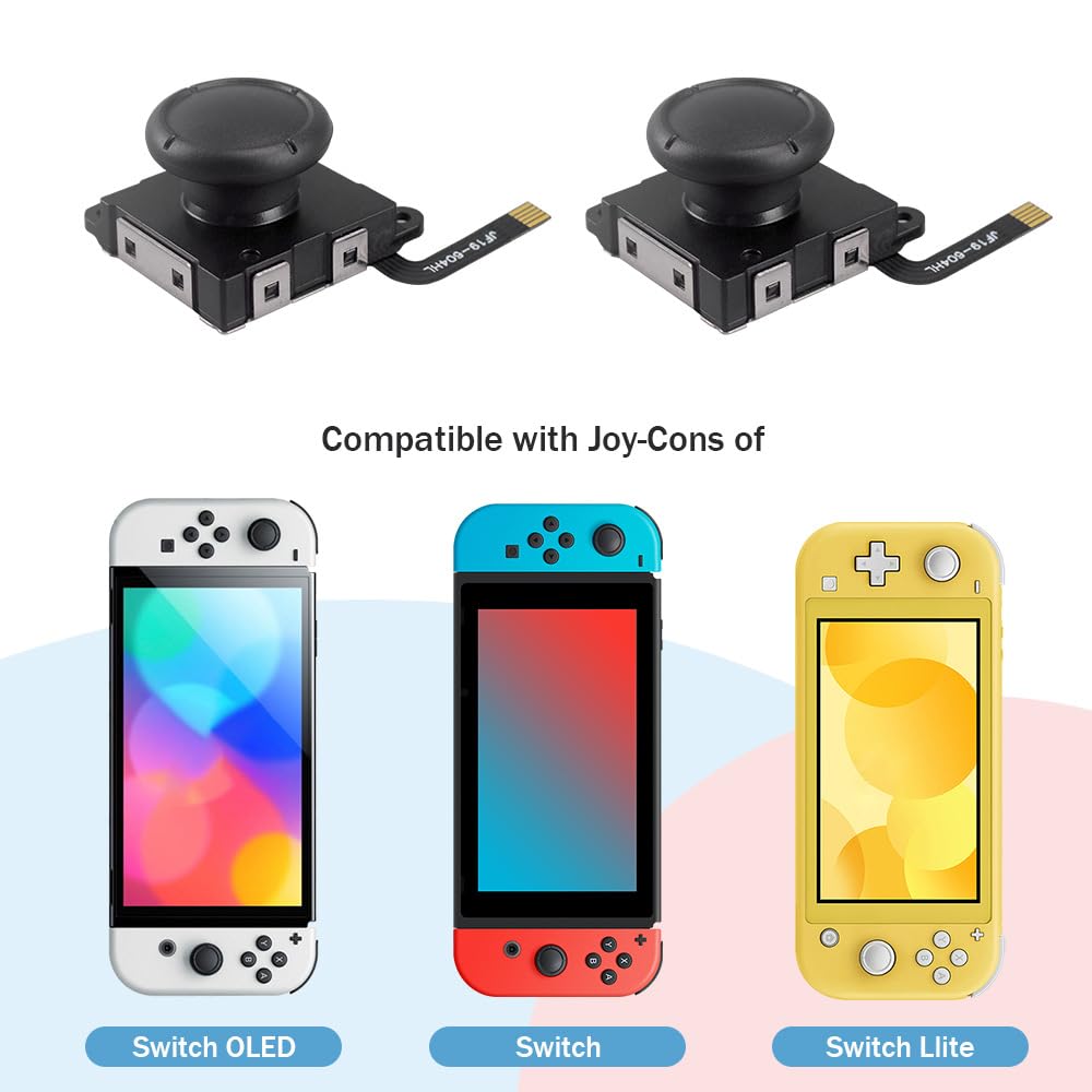2x Joystick Hall Effect do Nintendo Switch Joy-Con – Bez Driftu, Wysoka Precyzja, Zamiennik Plug & Play | Kompatybilny z Switch, OLED i Switch Lite