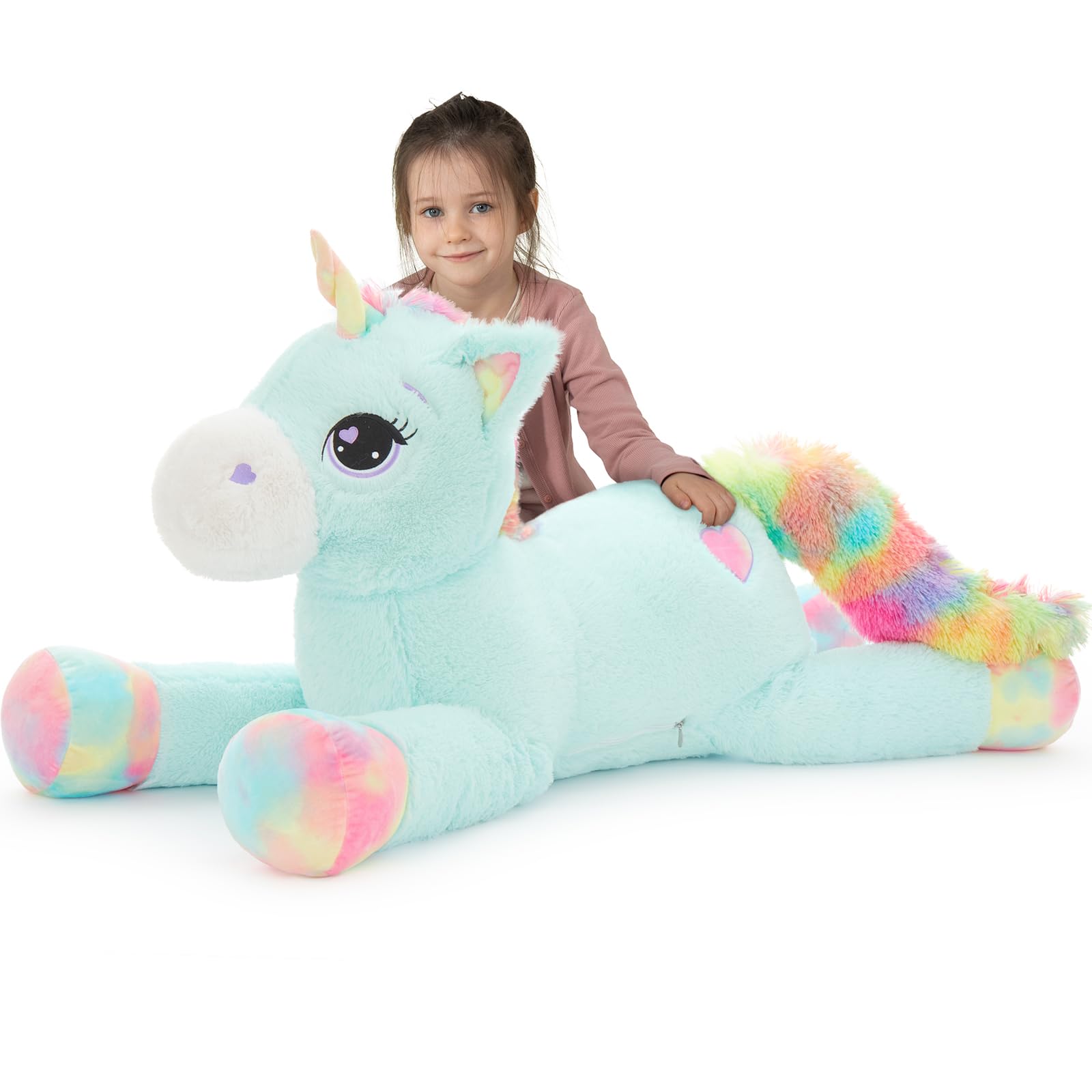 Amazon.com: Tezituor 43in Giant Unicorn Plush Toys,Big Blue