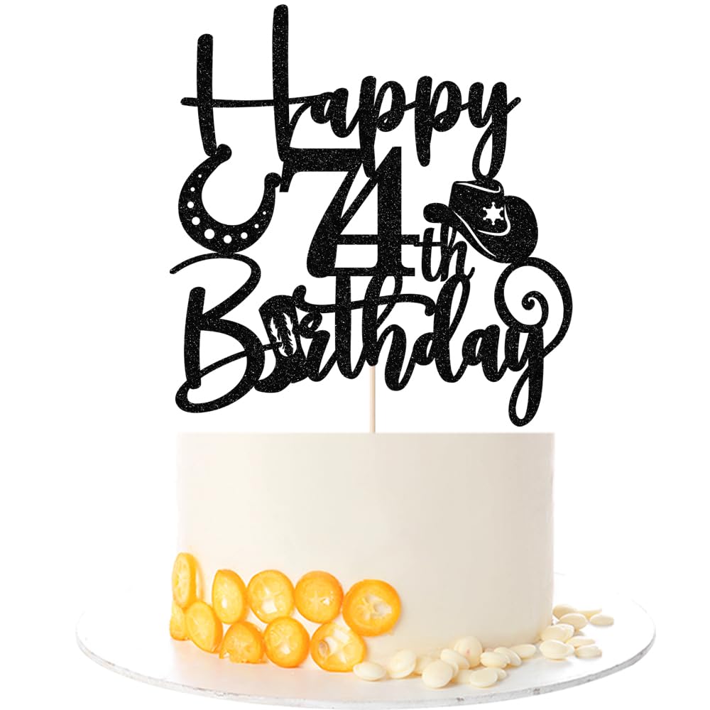 Kaoenla Cowboy Cake Topper-cowboy theme Happy 17th Birthday Decor,17th Birthday/Anniversary Party Decorations (74th) — image 1