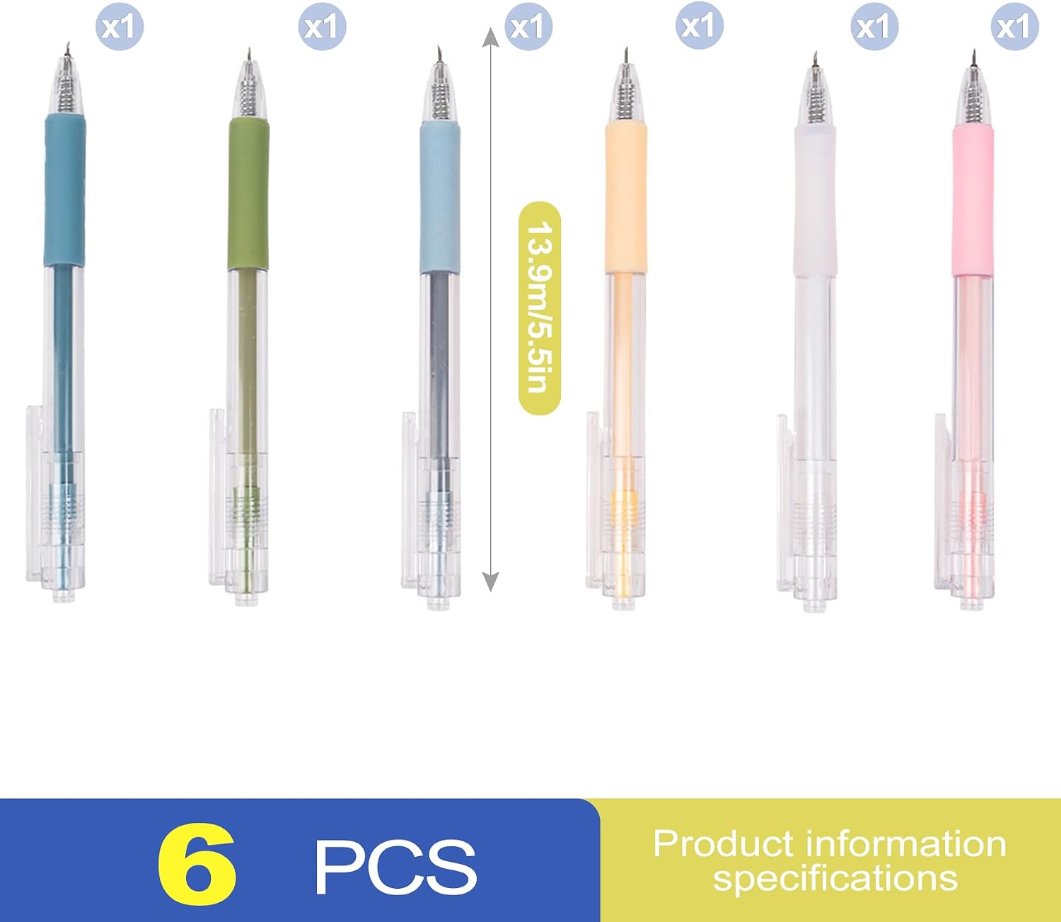 6 Pack Retractable Precision Craft Knife Pen Set, Fine Point Art Paper Cutter with Safety Cap, Sticker Cutter Tool, Craft Cutting Supplies for Scrapbooking Vinyl Weeding Card Making, 6 Colors