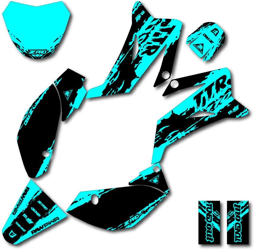 Black & Cyan Slick Racing Graphics fits 2008-2024 Yamaha TTR110 Sticker TTR 110 08-24