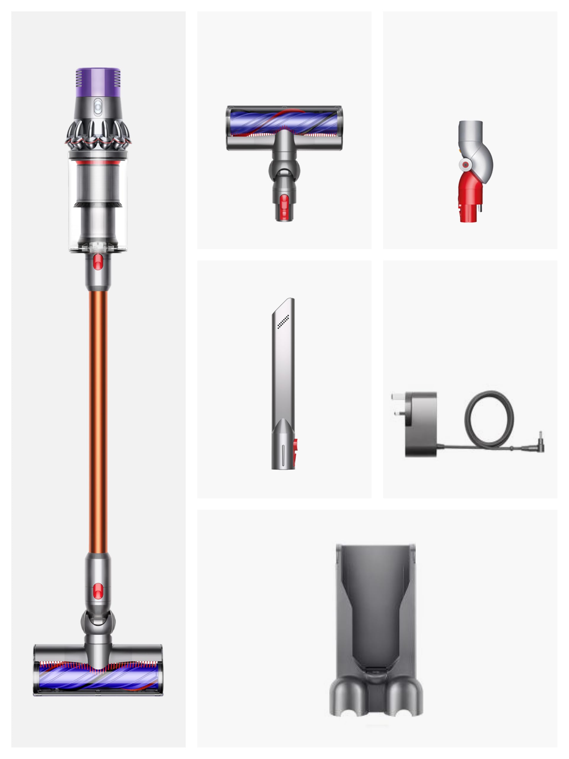 Dyson Cyclone V10 Aspirapolvere senza filo con Adattatore per angoli nascosti