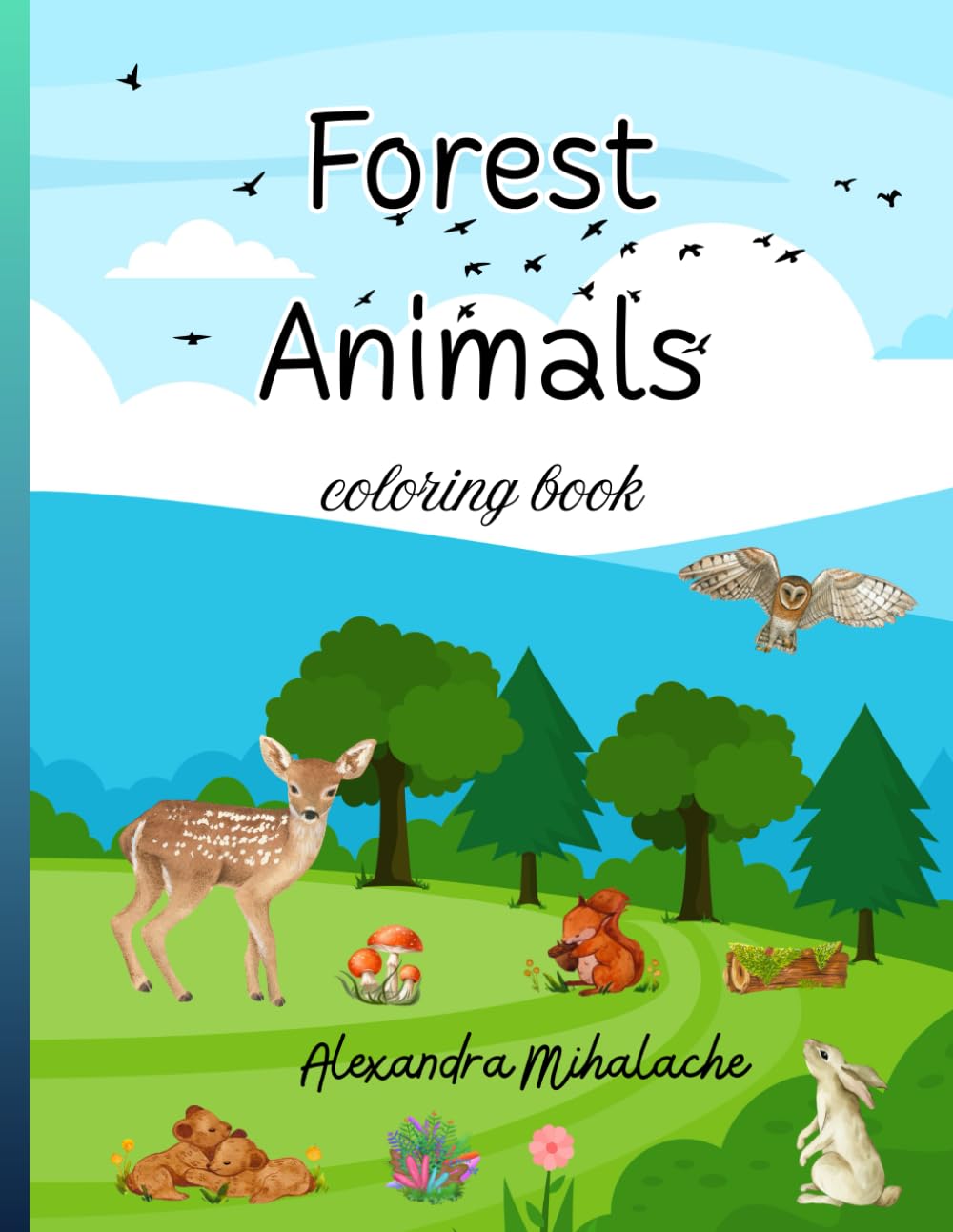 Forest animals coloring book: coloring book