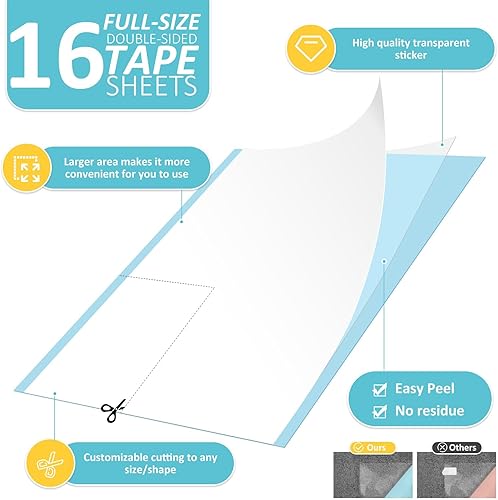 Miniatura 7 de Cinta disuasoria de arañazos para gatos, 16 protectores de muebles antiarañazos contra gatos, protectores de esquinas de sofá, patas adhesivas para