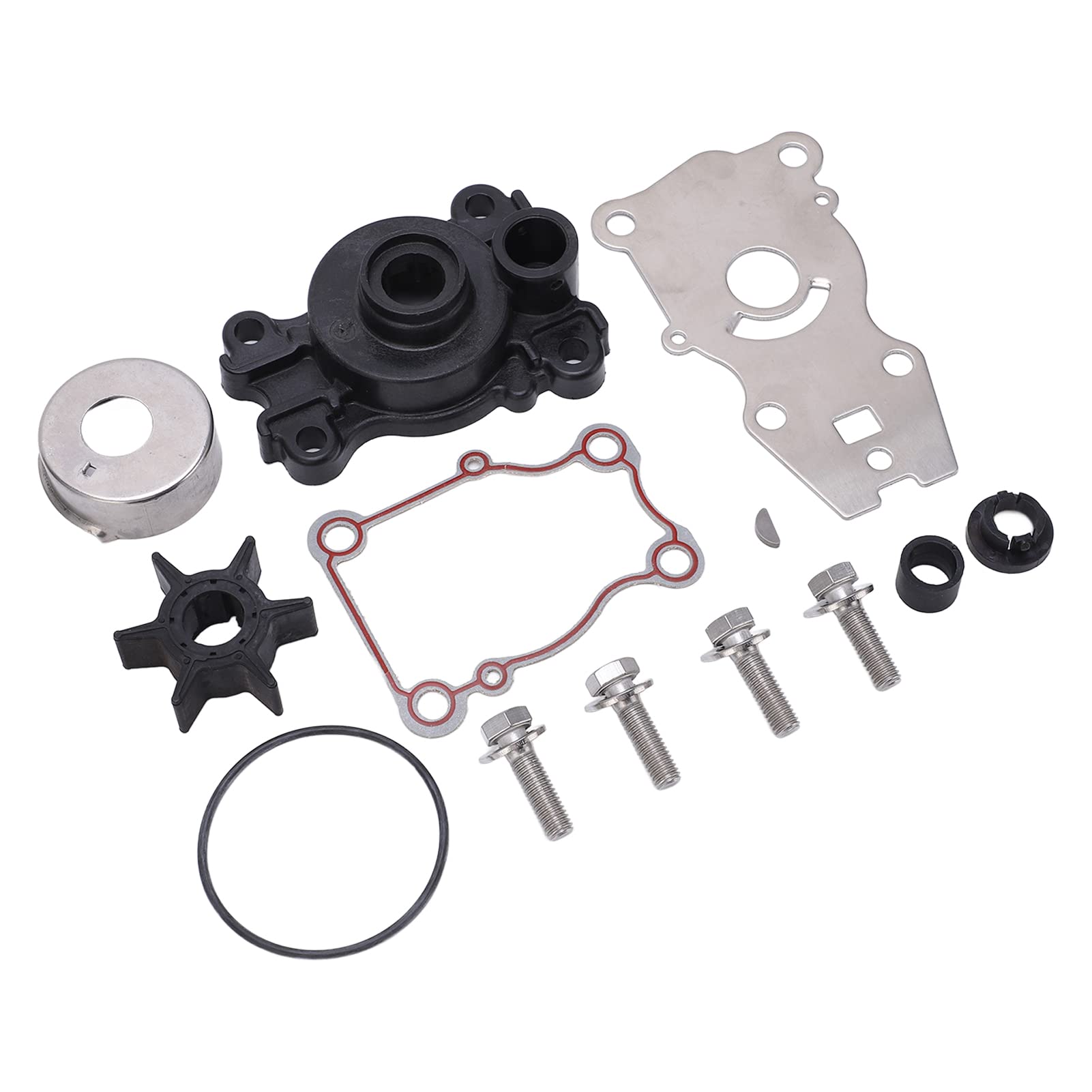 Kit di riparazione per pompa dell'acqua Set di guarnizioni di ricambio per girante in plastica ABS ad alte prestazioni in acciaio inossidabile per motore fuoribordo 25 40 2