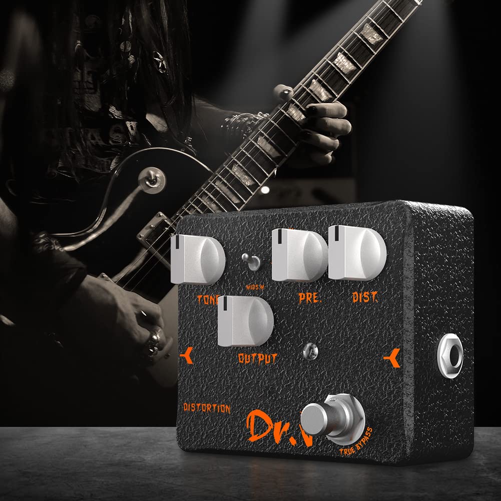 JOYO Pedale di distorsione con effetti di distorsione di massa, dai classici suoni britannici crunch ai moderni toni ad alto guadagno per chitarra elettrica Bass True Bypass Design (edizione alta D51)