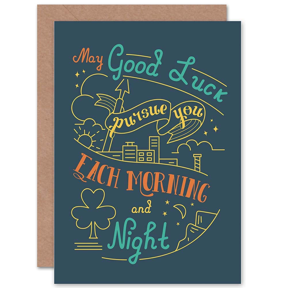 Wee Blue Coo CARD GREETING QUOTE MOTIVATION GOOD LUCK TOAST IRELAND