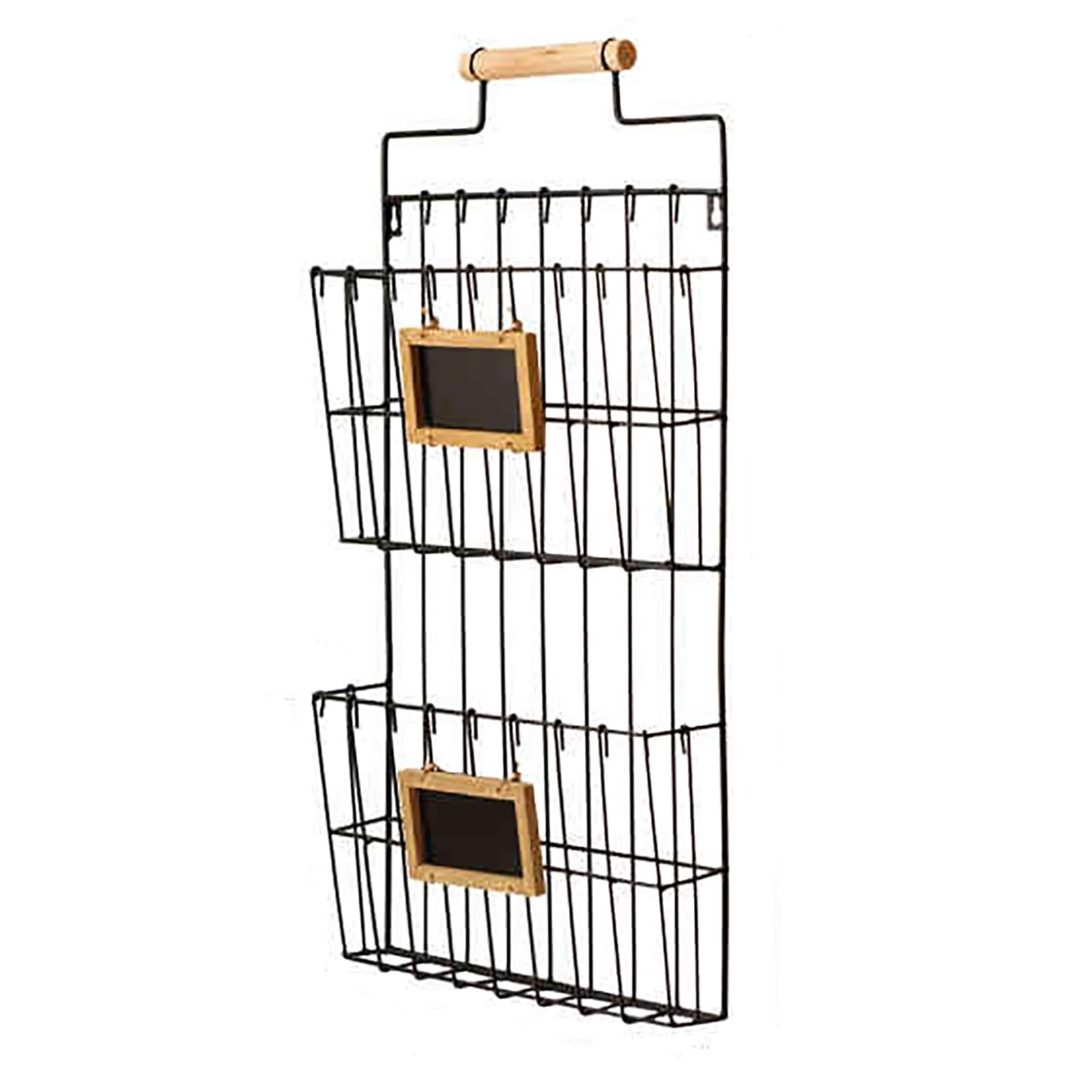 Prospektständer - Broschüre Magazin Katalog Literatur Display, Zeitschriftenständer mit 2 Taschen Eisen-Bücherregal, für Büro Messen & Zuhause