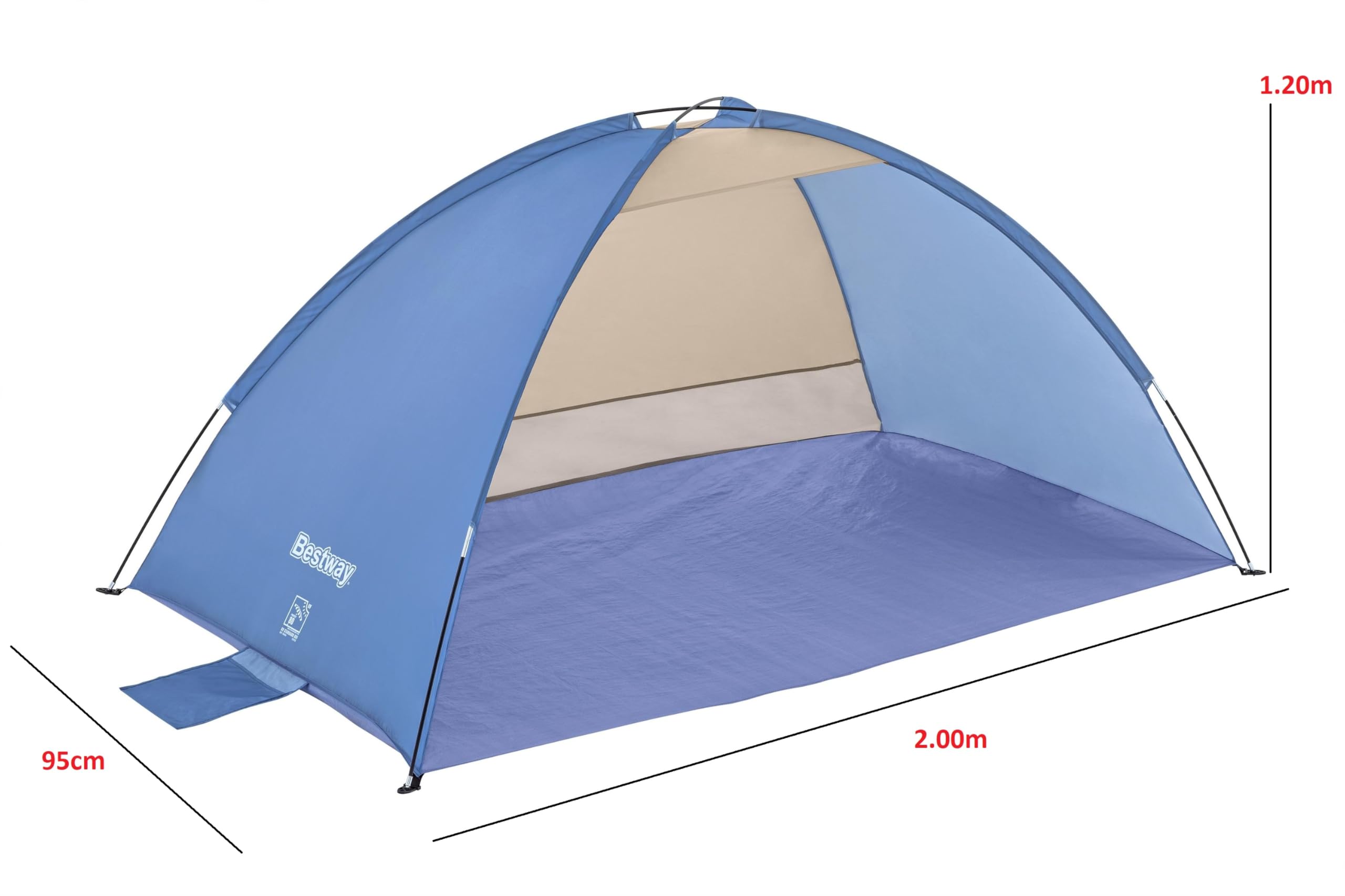 Bestway 68105-6 Tenda da spiaggia Beach Ground 2, per 2 persone