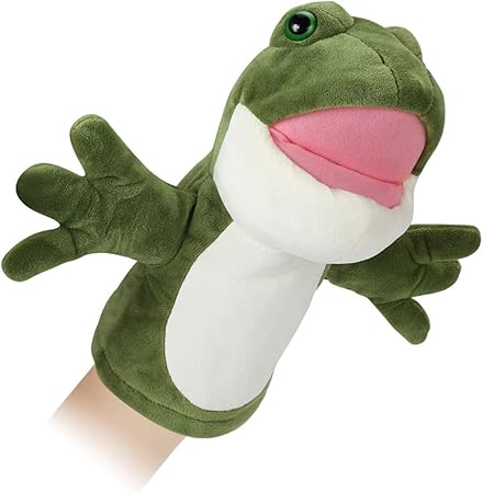 Amazon Co Jp Enn Llc パペット ハンドパペット ぬいぐるみ 腹話術 人形劇 手袋人形 カエル おもちゃ