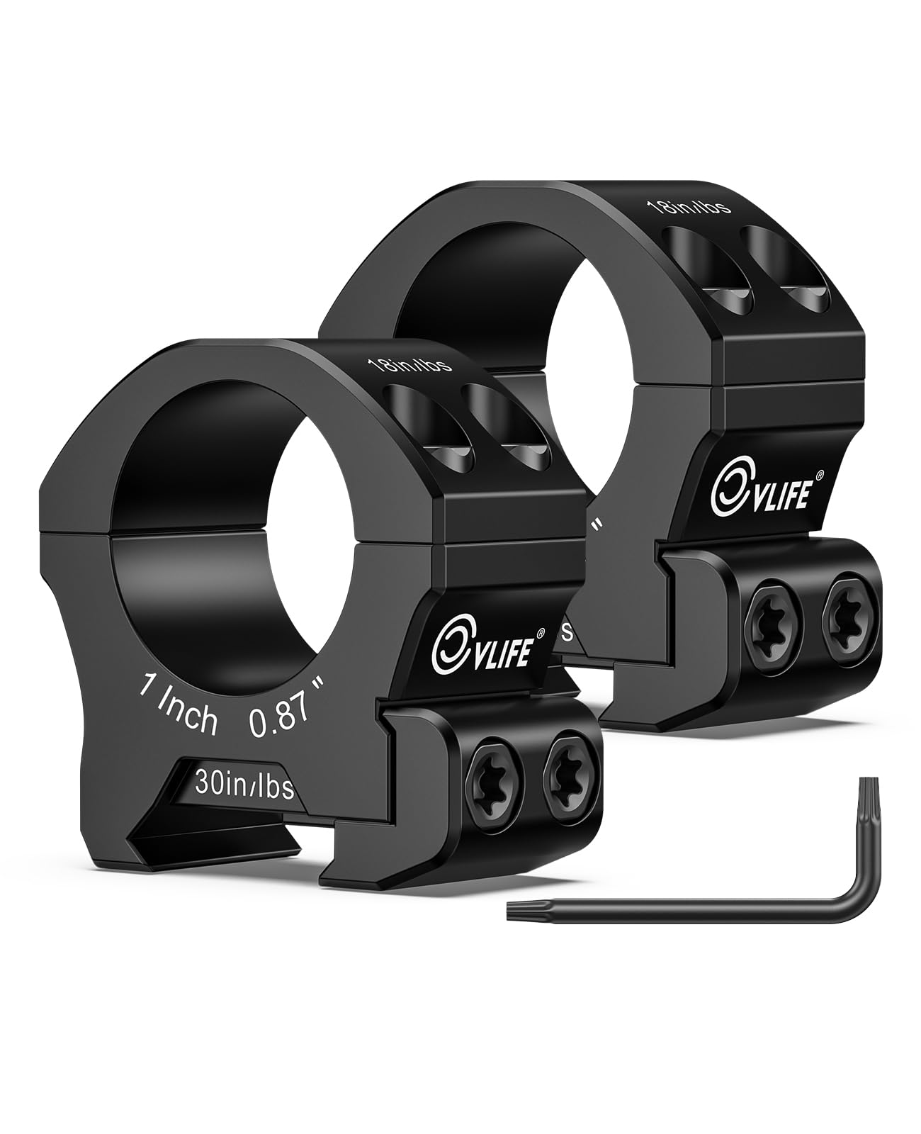CVLIFE Precision Scope Rings Mount - Compatible with Picatinny Rails and More - 2 Pieces