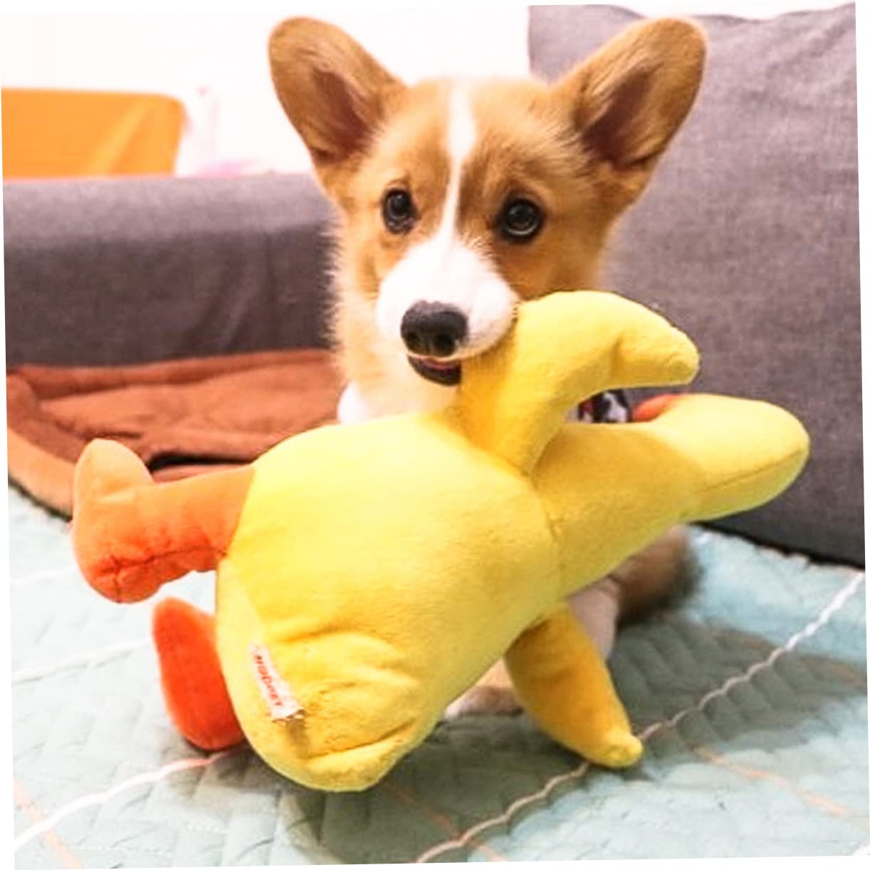 YARNOW 2 Piezas Juguetes para Mascotas Juguetes para Masticar para Perros Juguetes para Masticar Perros pequeños Peluche Almohadas de Cama Juguetes para Cachorros Relleno Buldog