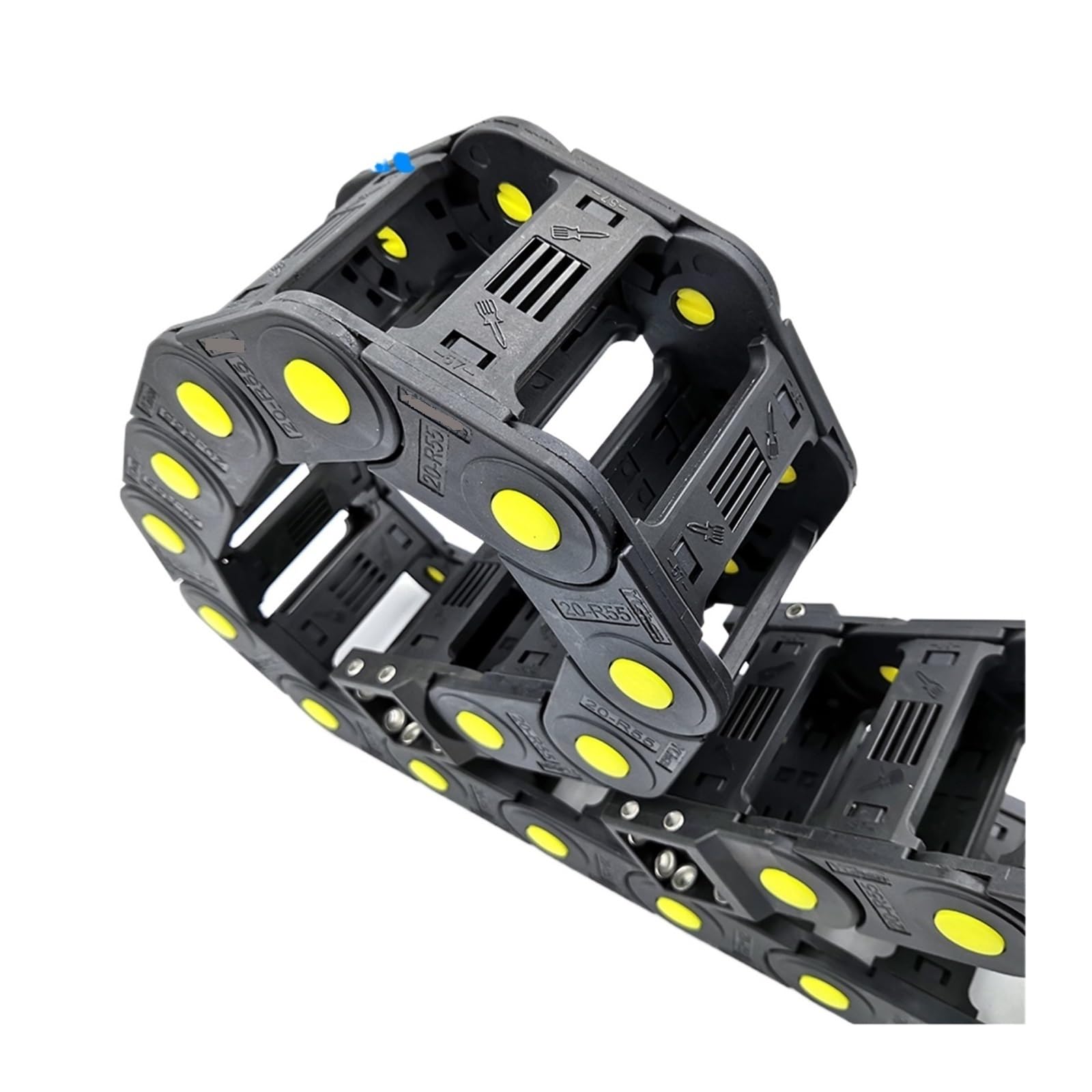 1 Meter 20x25mm Übertragungskabel Schleppkette Drahtträgerhalter mit Endverbindern Schleppleine for CNC-Fräsmaschine(R100)