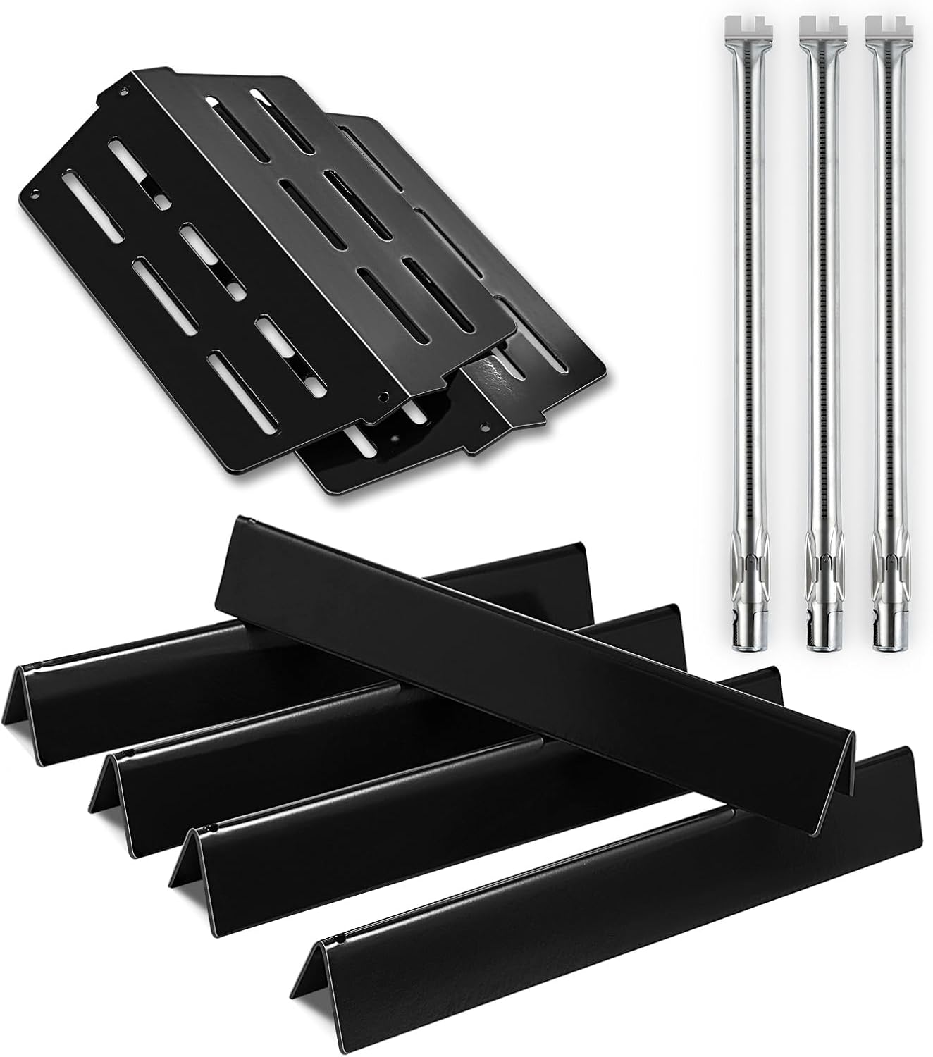 7621 7620 Flavorizer Bars 62752 Burner Tube 65505 Heat Deflectors Grill Replacement Parts for Weber Genesis E-310 Grill Parts Genesis 300 Series E310 E-330 S330 EP310 S-310 S-320 S310 EP330 E330 Parts 17 1/2'' Bars x 5 Genesis 300 Series