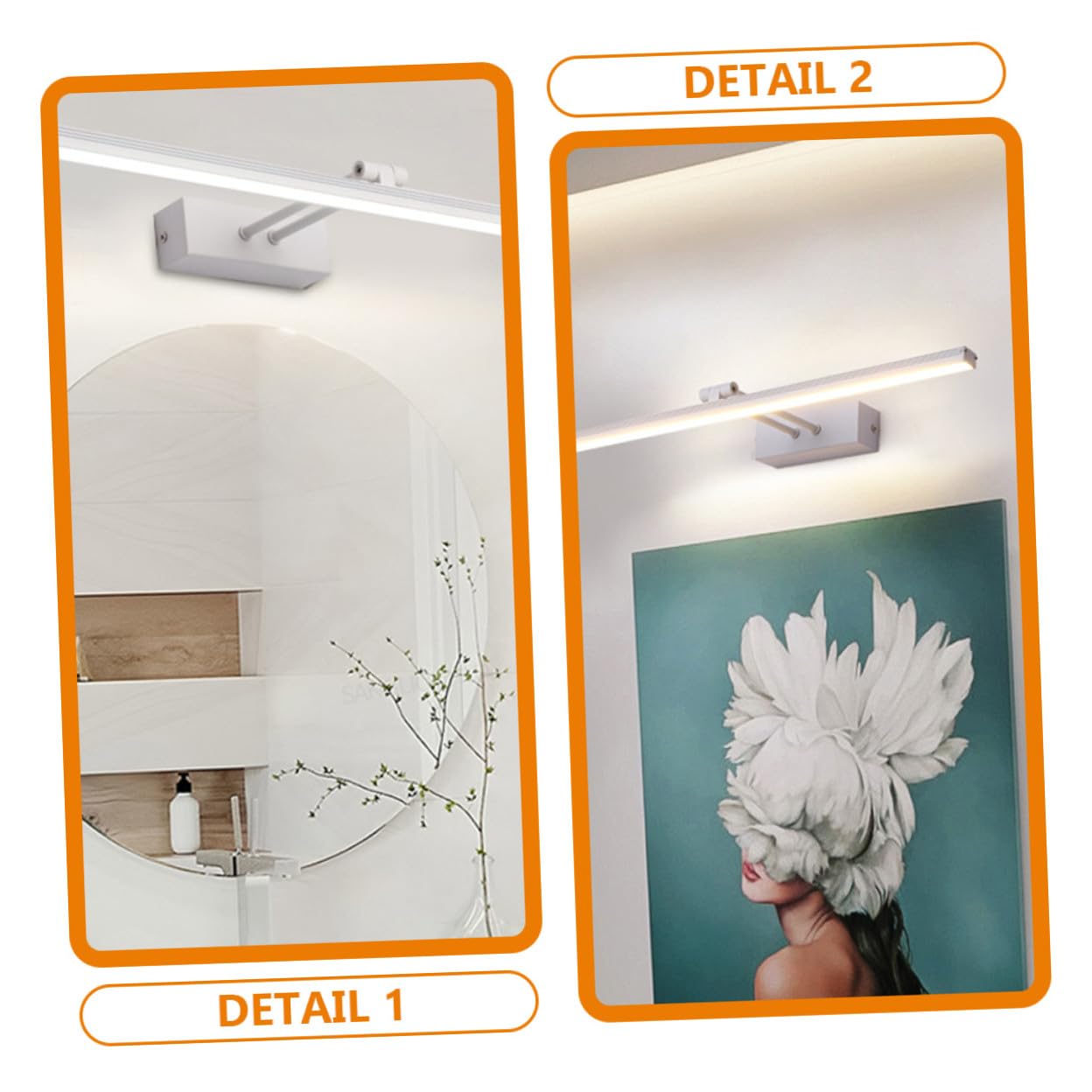 Lampada LED per Specchio Bagno, Luce Parete Bianca Minimal