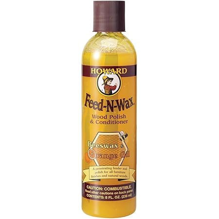 Howard Products FW0008 Wood Polish & Conditioner, 8 oz, Orange, 8 Fl Oz