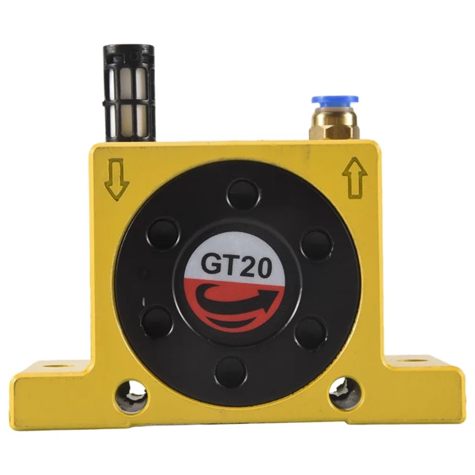 Powsi Yellow Gt20 Pneumatic Turbine Vibrators, Silent Industrial Vibrator With Free Muffler For Hopper, Yellow