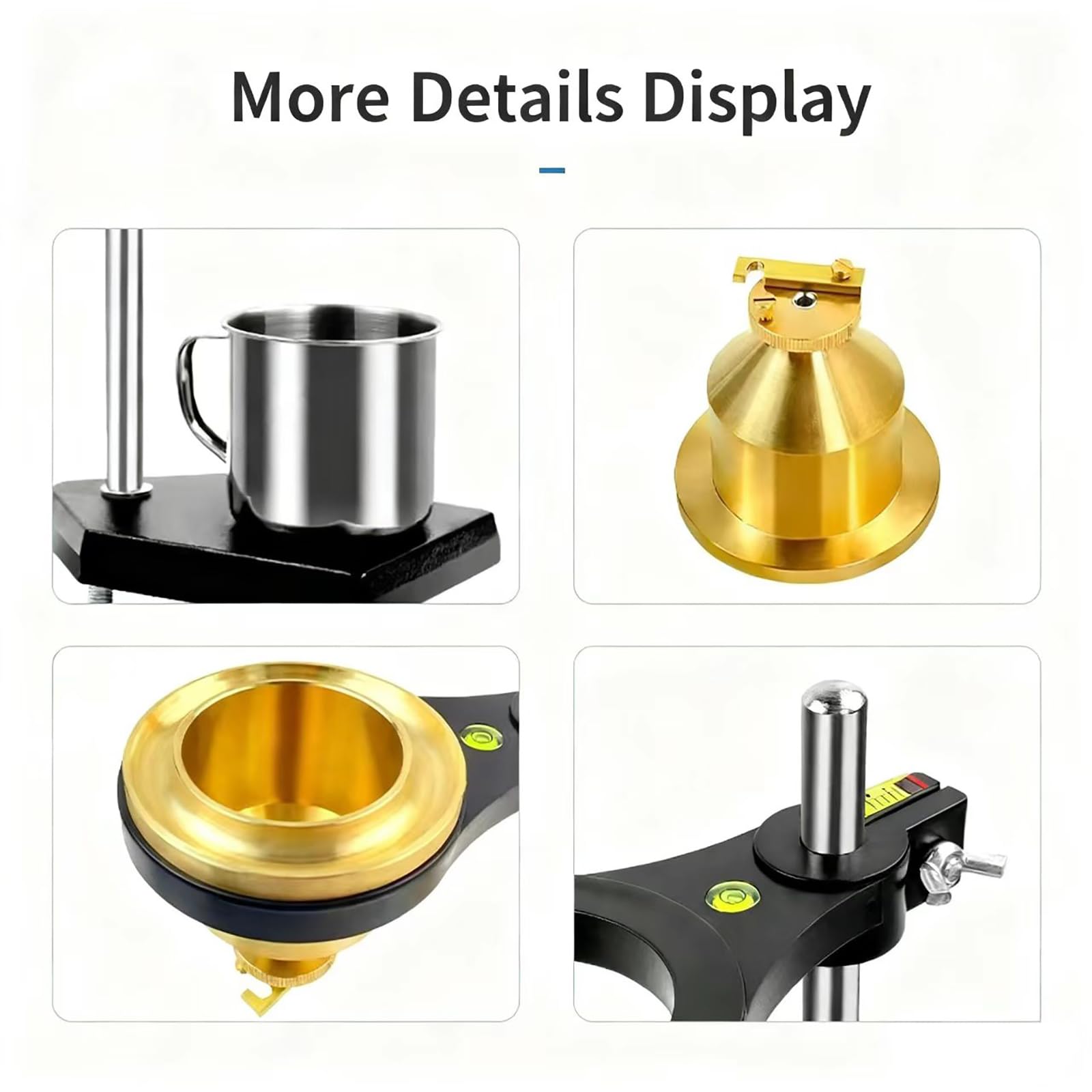 COYEUX Viscosímetro De Copa De 4 Copas, Copa De Flujo Ford, Capacidad 100 ± 1 Ml, Diámetro De La Boquilla 4 ± 0,02 Mm, Adecuado para Medir Pintura con Un Retraso De Salida Inferior a 150 Segundos