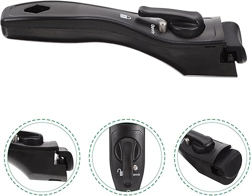 Miniatura 9 de BESPORTBLE Mango de sartén desmontable antiquemaduras para Wok, diseño ergonómico, fácil instalación, baquelita negra para cocina casera, 1 ud