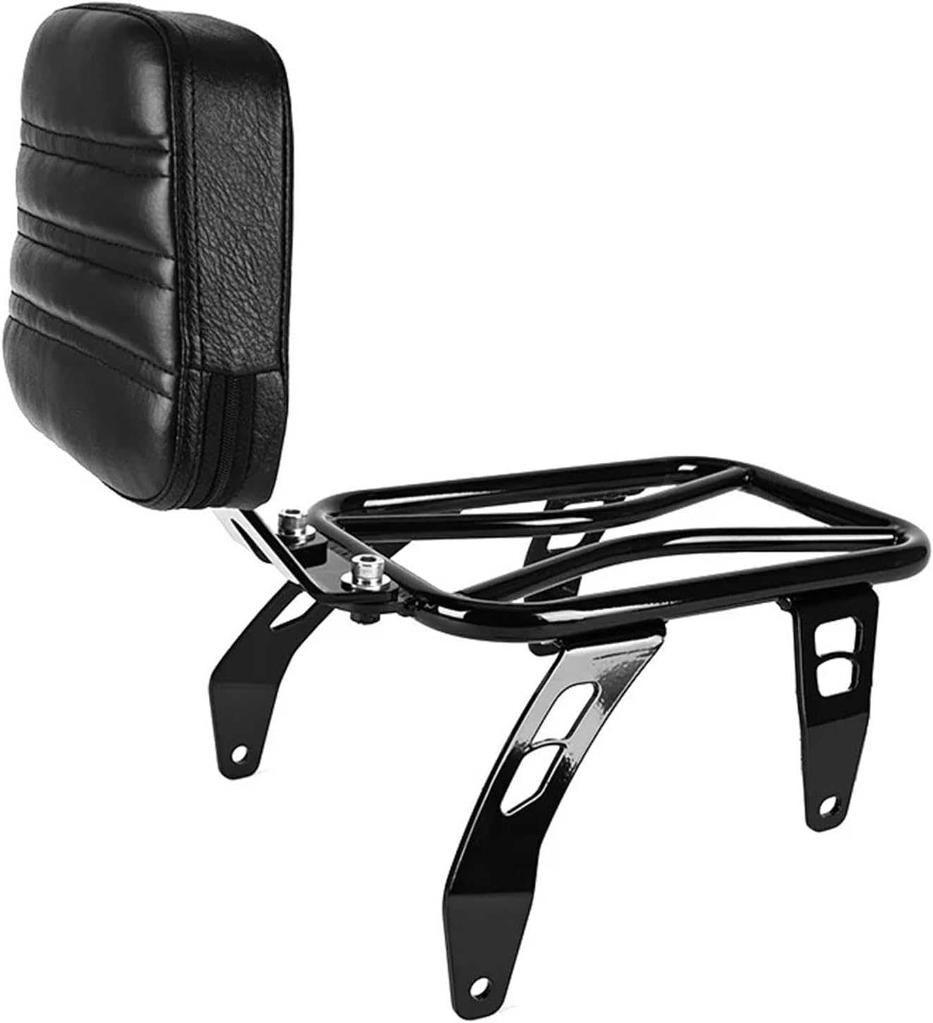 For Indian For Scout For Rogue For Sixty For Bobber For Twenty ABS 2018-2023 Rear Seat Luggage Rack Steel Support Fender Shelf Motorcycle Rear Cargo Carrier(Black Type A Backrest)