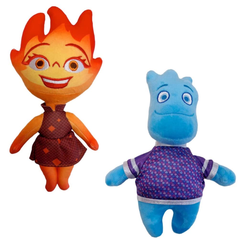 YBW 9.8 inch 2 Pcs Elemental Plush,Wade and Ember Plush Dolls Gifts for Fans,Birthday Party Decorations