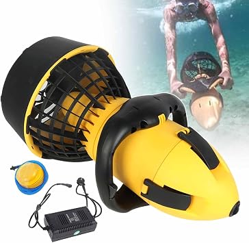 500 W Electric Underwater Sea Scooter, 70 Min Diving Scooter 5.4 Km/H Paddle Board Accessories, Booster for Electric Surfboard, Adjustable Speed