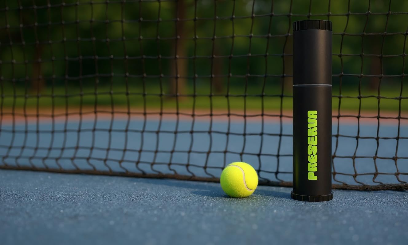 Preserva - Pressurizzatore per palline da padel | Nessuna pompa pressurizzata per 3 palline | Ricaricabile | Estende il rimbalzo e la durata della palla | Salva palline solo paddle