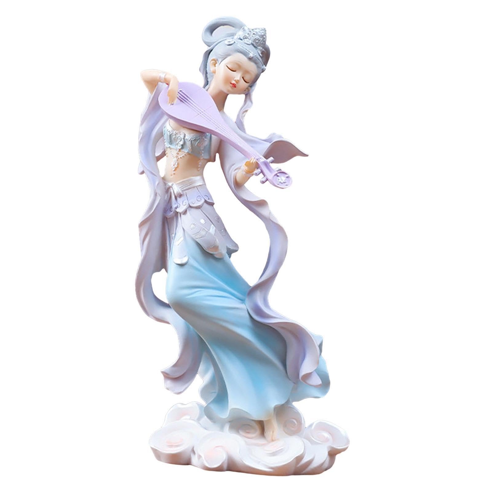 Twisaxc Girls Durable Resin Chinese Figurine Sculpture Decorative Centerpiece For Living Room Display Handmade Office Home Decor Bedroom Bookshelf Living Room, Style A